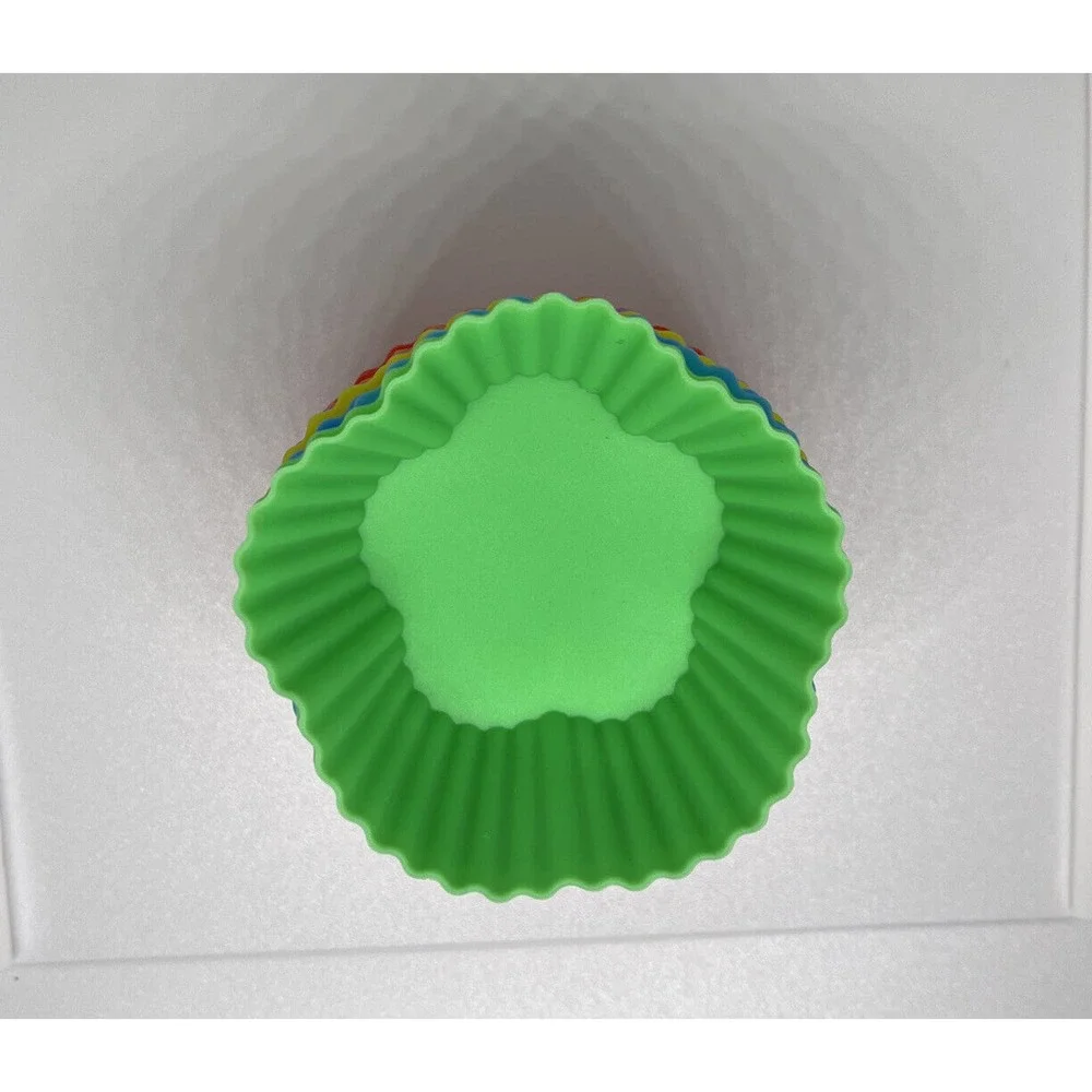 Flower Shaped Cupcake Silicon Muffin Liner Set Of 24